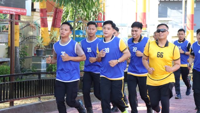 Semangat Personel Polres Bantaeng di Hari Kedua Pelaksanaan Tes Kesamaptaan Jasmani Berkala Semester I Tahun 2026