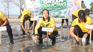 Kapolres Karimun Tanam Mangrove, Wujudkan Kepedulian terhadap Kelestarian Lingkungan